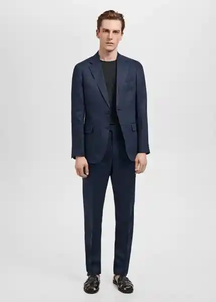 Pantalón Amalfi Navy Talla 40 Hombre Mango