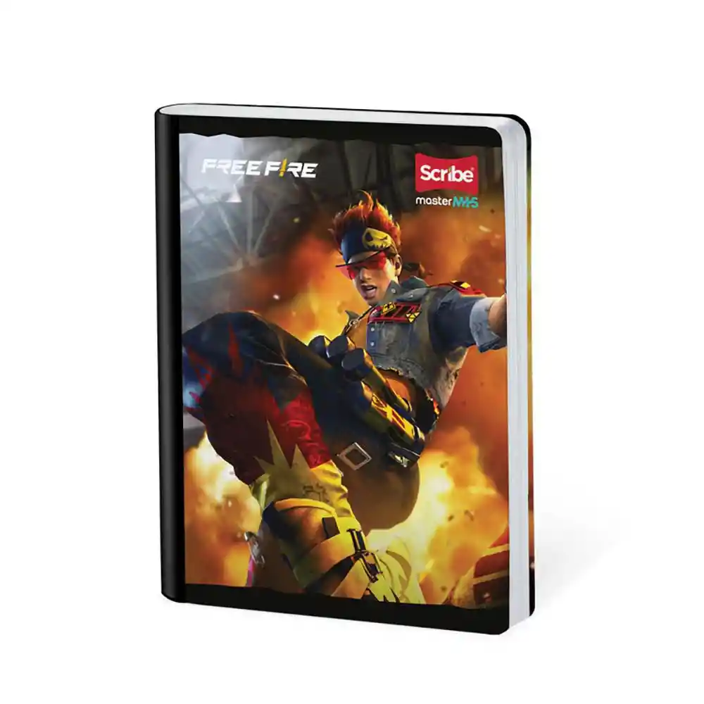 Cuaderno Freefire Master Mas Rayado 100 Hojas Cosido Scribe