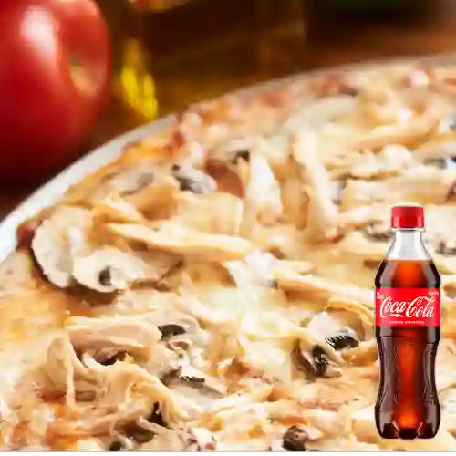 Combo Pizza Pollo - Champiñones +Cocacola Orig 400ml