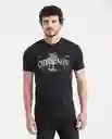 Camiseta Graphic Negro Sombrío Ultra Oscuro T. M Chevignon