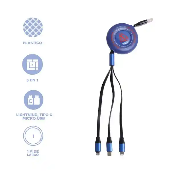 Cable de Carga 3 en 1 Serie dc Superman Miniso
