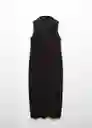 Vestido Mayka Negro Talla M Mujer Mango