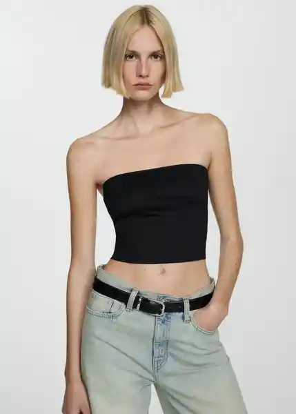 Top Dream Negro Talla S Mujer Mango