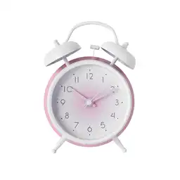 Reloj Despertador de Doble Campana Rosa Miniso