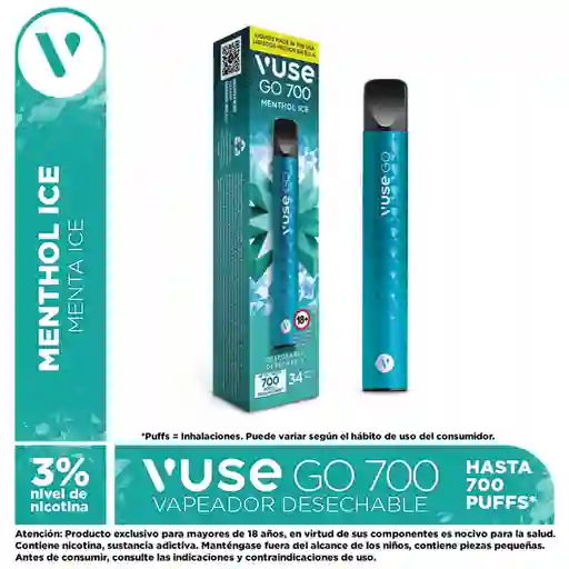 Vuse Go 700 Mint Ice 34 Mg/Ml