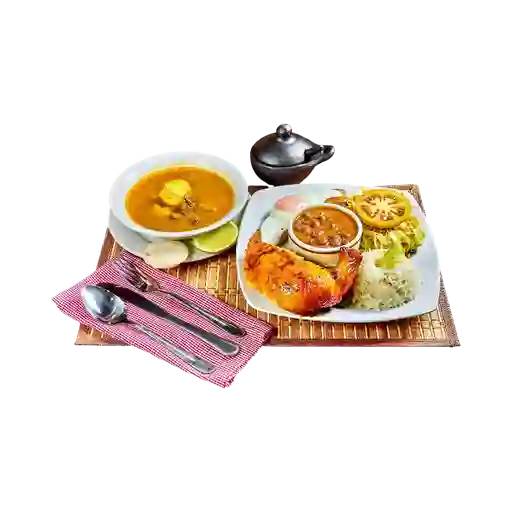 Bandeja 1/4 Pollo Asado