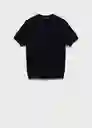 Camiseta Tricot Salas Azul Noche Talla S Hombre Mango