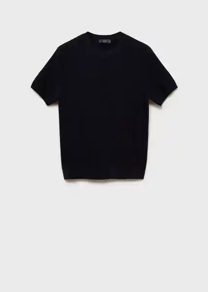 Camiseta Tricot Salas Azul Noche Talla S Hombre Mango