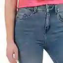 Jean Ilussion Tiro Medio Bota Recta Azul Talla 8 - 570732