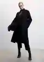 Abrigo Batin Negro Talla M Mujer Mango