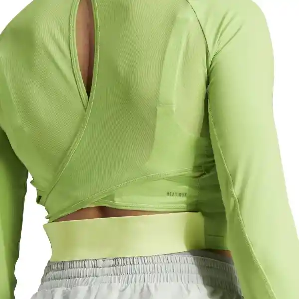 Adidas Camiseta Hiit Hr ls T Para Mujer Verde Talla S