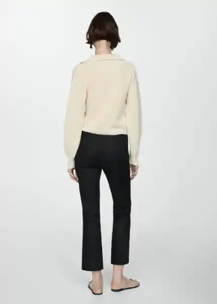 Pantalón Santori Negro Talla 38 Mujer Mango