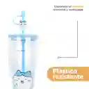 Vaso Con Doble Pared y Pitillo Hachiware Azul 700 mL Miniso