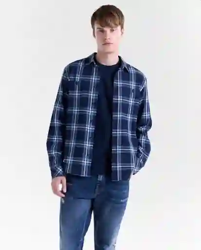 Camisa Hombre Azul Talla M 819G503_AZU194024 Americanino
