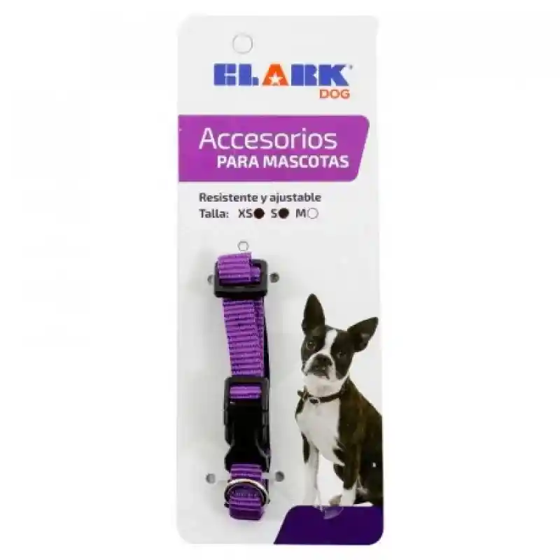 Clark Collar Púrpura Para Perro 12 mm Talla S 40865