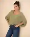 Blusa Tejido Verde Olivo Medio Talla M 661G202 Esprit