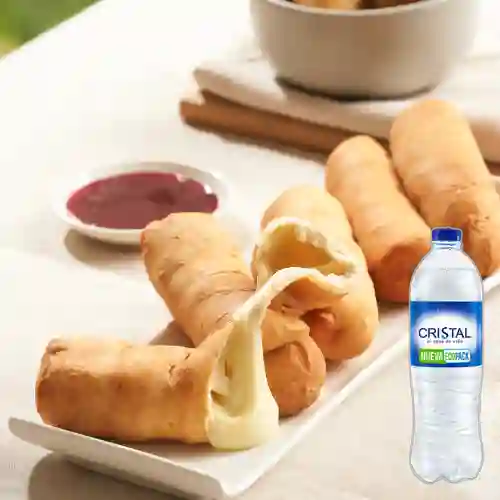 Combo Palito de Queso Grande + Cristal Sin Gas 600 ml
