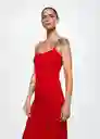 Vestido Suriname Rojo Talla M Mujer Mango