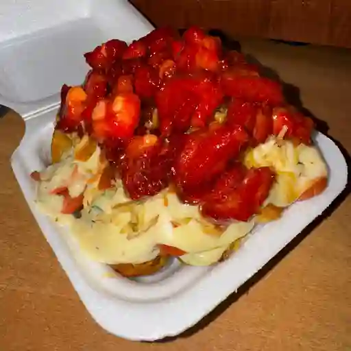 Salchicostilla bbq pers + gaseosa 250ml.