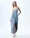 Vestido Mujer Azul Talla S 371G000_AZU114604 Americanino