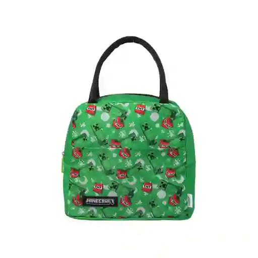 Lonchera Con Asa Serie Minecraft Verde Miniso