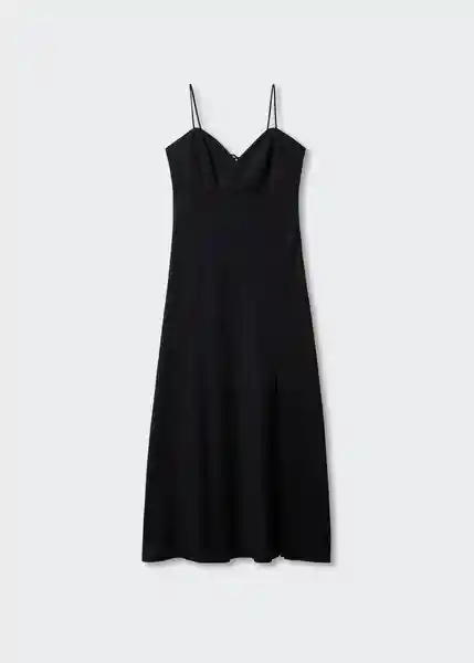 Vestido Maira Negro Talla 18 Mujer Mango