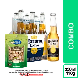 Combo Futbol Salado Pistacho + Corona Six Pack