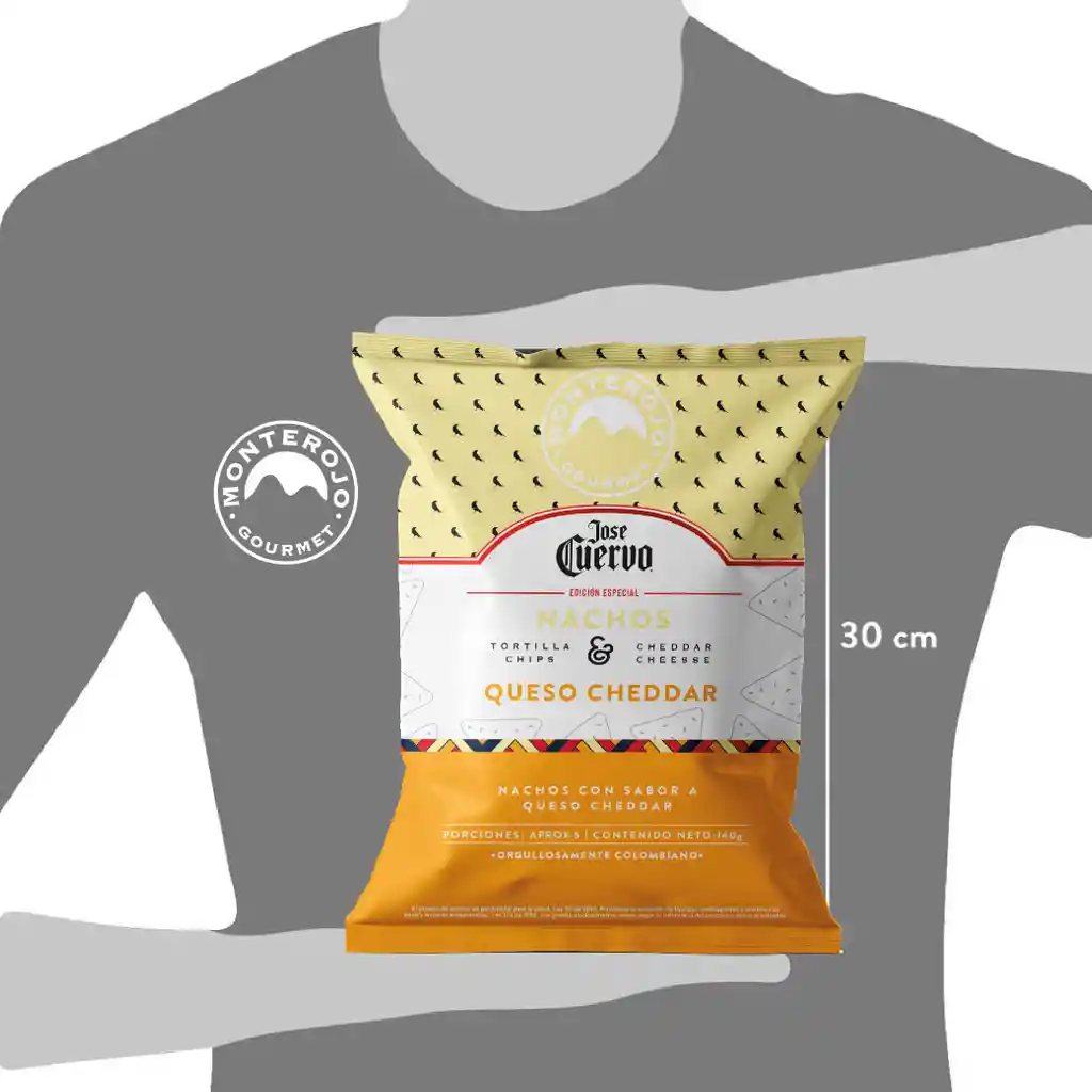 Nachos Queso Cheddar Amarillo Jose Cuervo 140gr MonteRojo Gourmet 