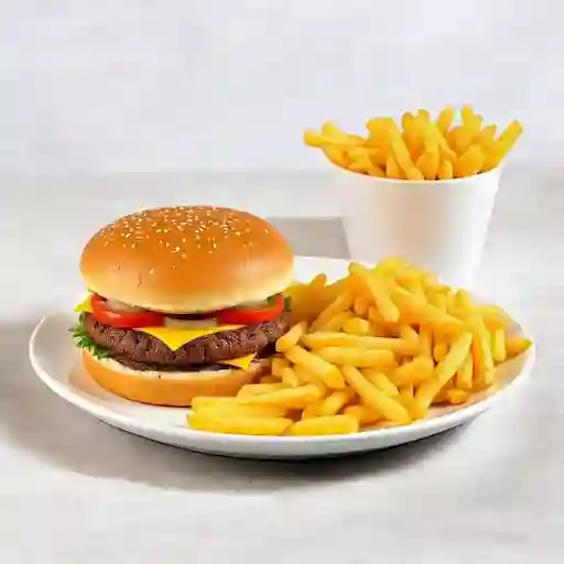 2 Hamb clasicas + papas + gaseosa 250ml