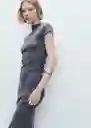 Vestido Carrot Gris Talla S Mujer Mango