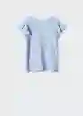 Camiseta Soft Celeste Talla 14 Niñas Mango