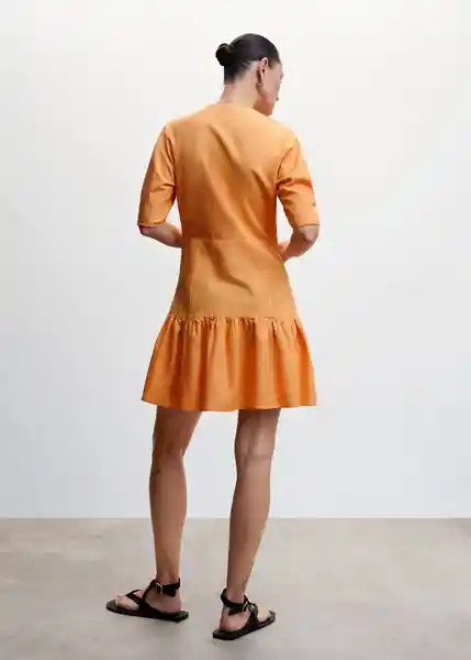 Vestido Nati-H Mandarina Talla S Mujer Mango