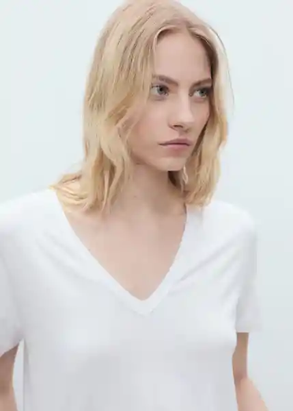 Camiseta Vispi Blanco Talla S Mujer Mango