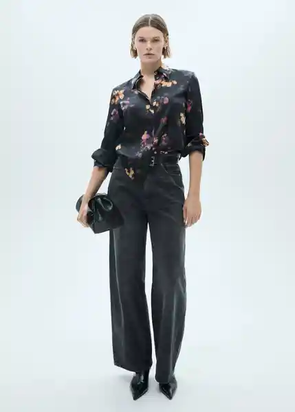 Camisa Bosco Morado Talla XS Mujer Mango