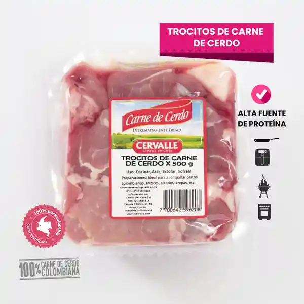 Cervalle Trocito de Carne de Cerdo