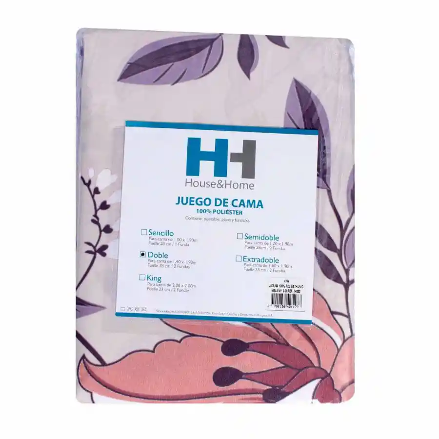 Jgo Cama H&h Melany Dob 100% Pol