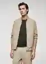 Chaqueta Delave Beige Talla XL Hombre Mango