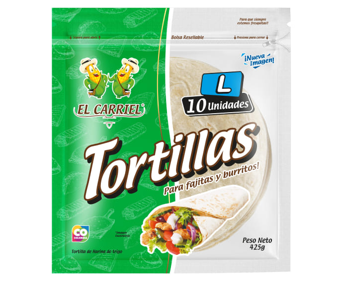El Carriel Tortilla de Harina de Trigo 10 und