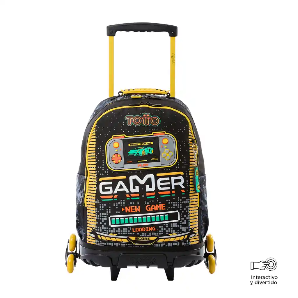 Morral Con 3 Ruedas Niño Best Game Grande Negro