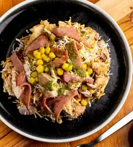 Arepa Picada Pollo Tocineta