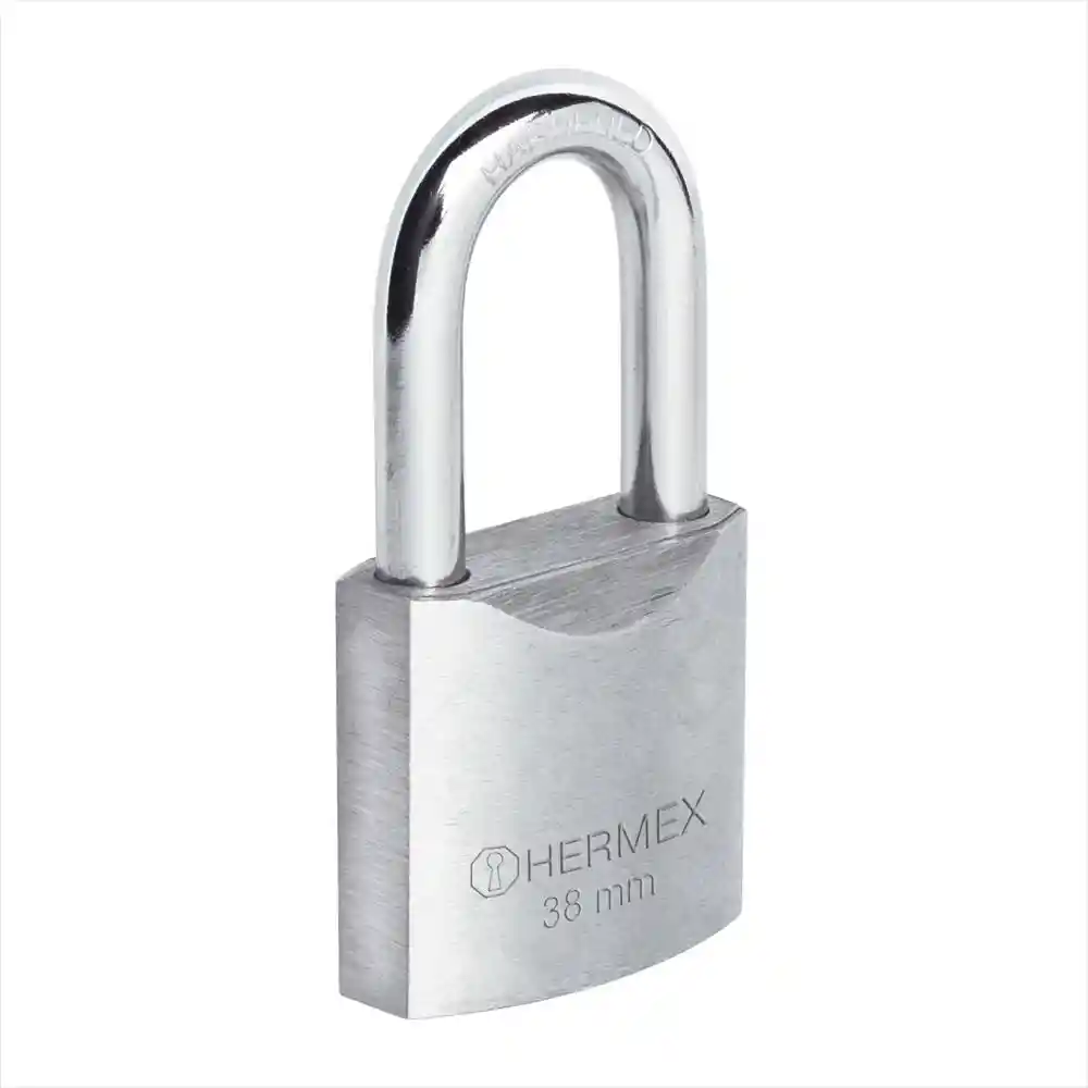 Candado Dehierro Gacho Largo Reforzado 38mm Marca Hermex