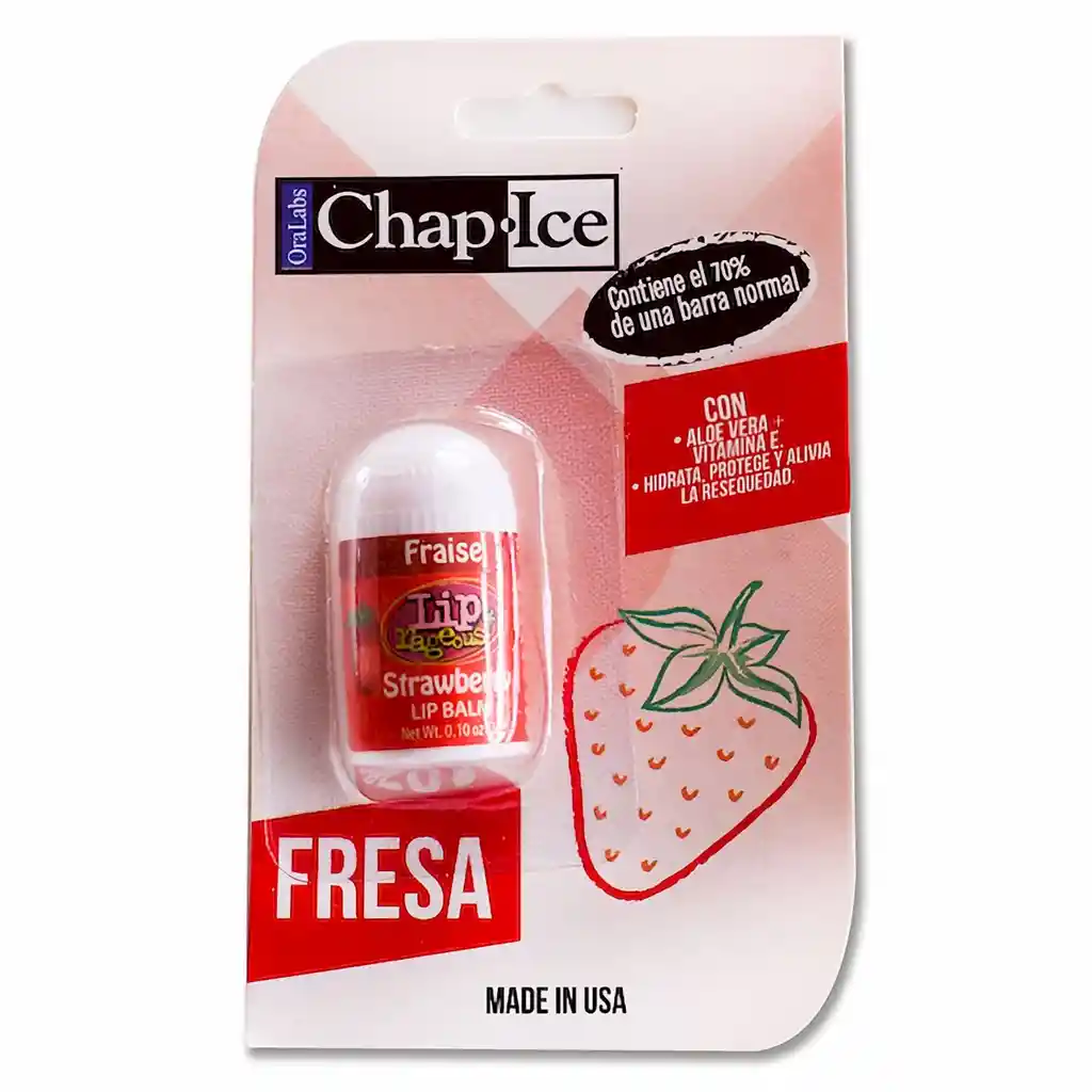 Chap Ice Protector Labial Mini Fresa
