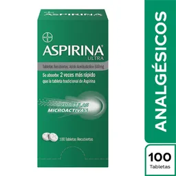 Aspirina Ultra 500 mg Ácido Acetilsalicílico Caja x 100 tab
