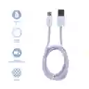Cable de Carga Tejido Tipo C Master Morado Miniso