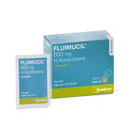 Fluimucil Polvo Granulado con Sabor a Naranja (600 mg)