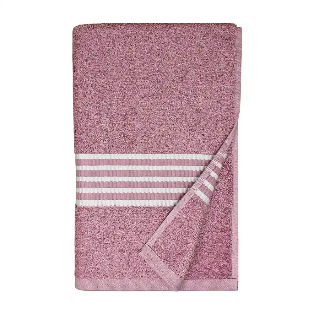 Toalla Cuerpo 70x140 Rosa Rayas Blanco Cannon
