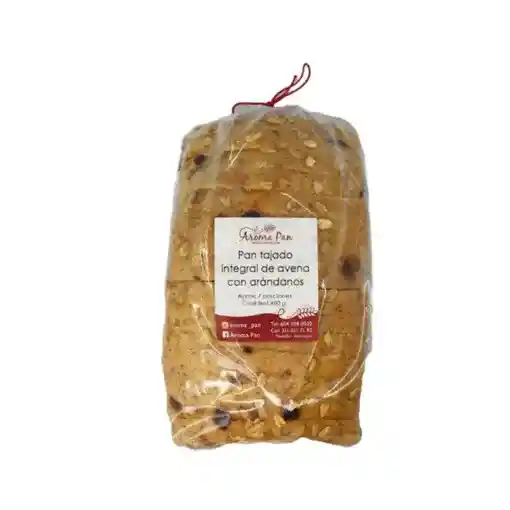 Pan Tajado de Avena Con Arándanos - Aroma Pan