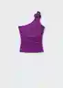 Camiseta Bianca Morado Talla L Mujer Mango