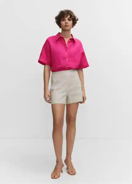 Camisa Pai Fucsia Talla 18 Mujer Mango