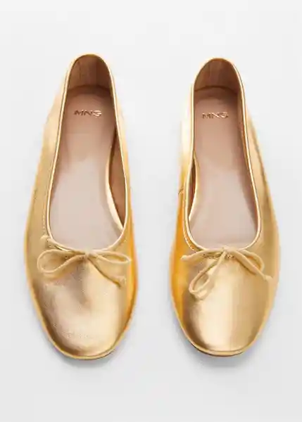 Zapatos Baila Mujer Oro Talla 40 Mango